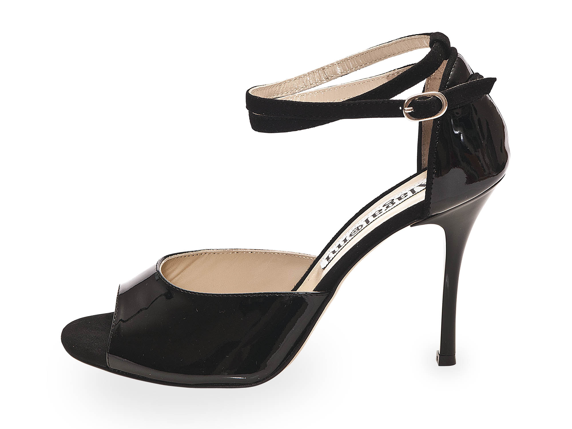 Lily Double Strap Black Patent Leather