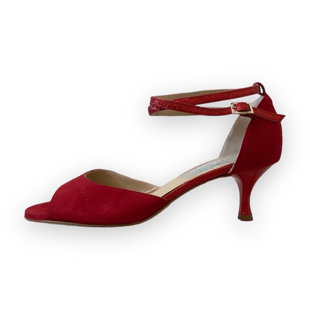 Isabel DS Red Suede with Red Heels