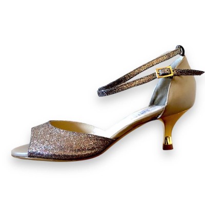 Isabel Ds Osterica Beige and Rainbow glitter upper