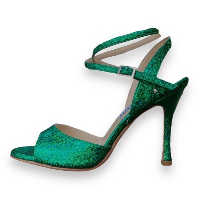 Maia ds Spanish Green Glitter Leather