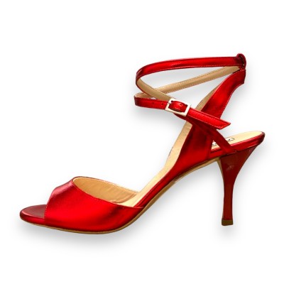 Maia Ds Red Hot Metallic Leather