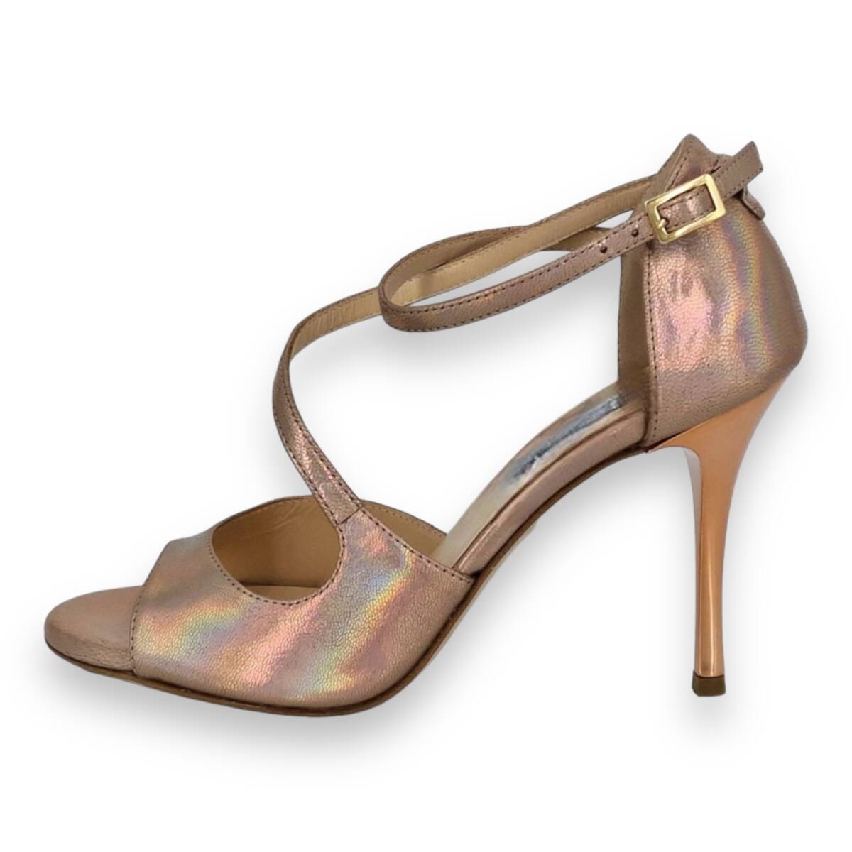 Venus Rose Gold Iridescent Metallic Leather