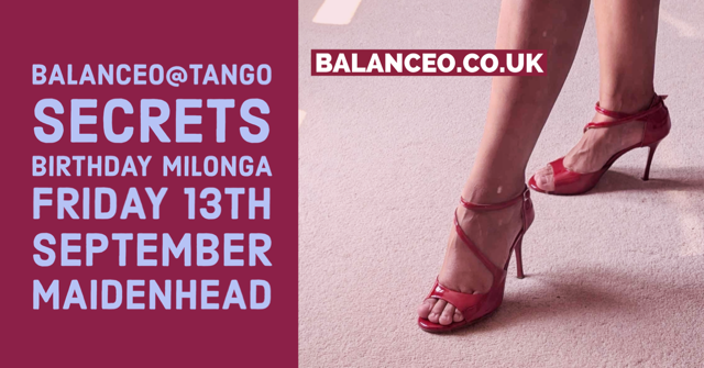 Balanceo @Irina’s Birthday Party Milonga on Friday 13th September!